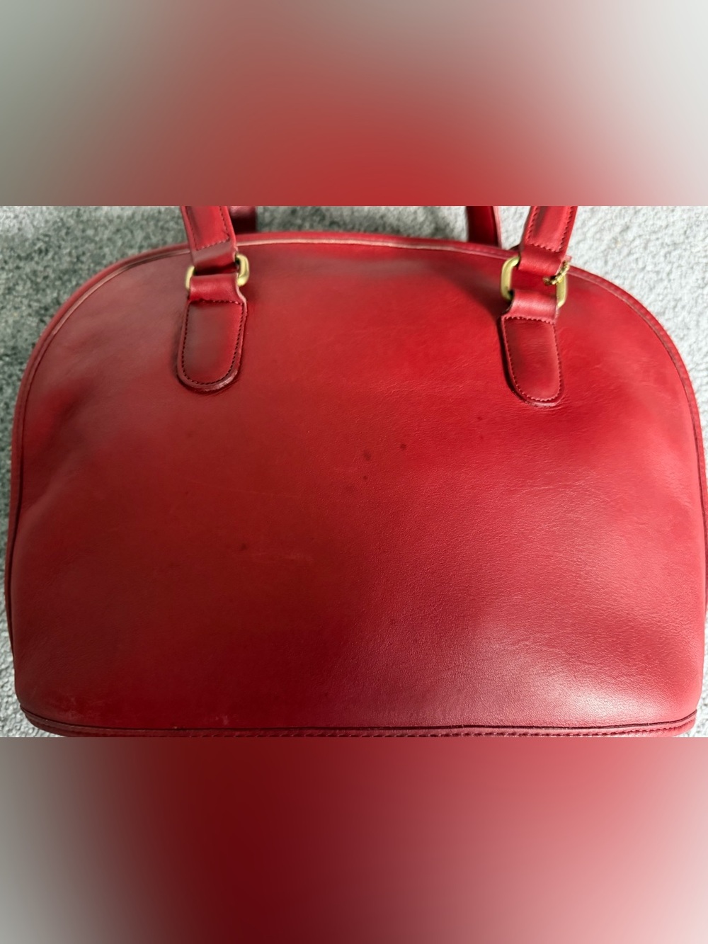 Vintage Coach Pelham Zip Bag Red
